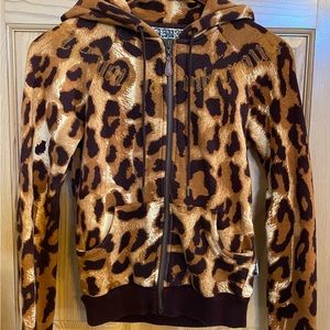 Rare vintage L.A.M.B. Leopard zip up hoodie. Size S. Used in excellent condition